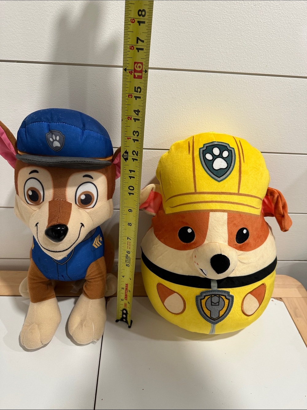 Paw Patrol Plush Chase & Rubble Set - Blue, Yellow, Brown - Picture 6 of 10